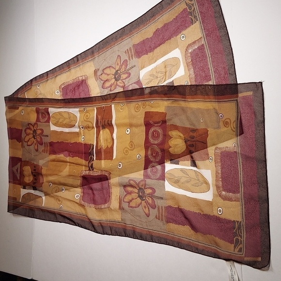 Worthington Printed Sheer Scarf - Picture 2 of 7